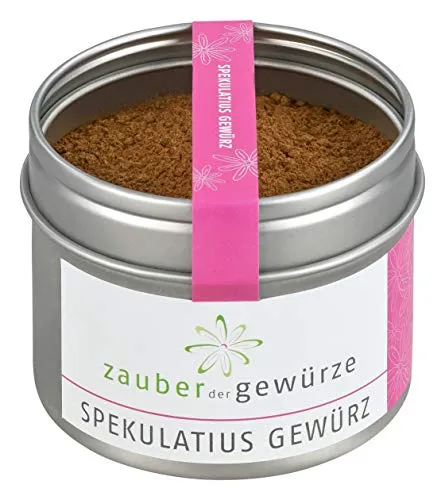 Zauber der Gewürze Spekulatiusgewürz, Gewürzmischung für Spekulatius Kekse, auch lecker für Plätzchen, heiße Schokolade oder winterliche Wildgerichte, in wiederverschließbarer Aroma-Dose, 50g