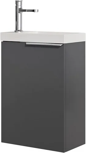 Bernstein Badmöbel-Set TIM 40cm – Kompakt und stilvoll - Badmöbel-Set TIM mit feuchtigkeitsresistentem Waschtischunterschrank und wählbarem Design – ideal für Gästebäder. Vormontiert für schnelle Wandmontage und 5 Jahre Garantie!