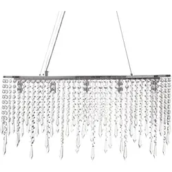 Kronleuchter CALVELLE Kristall Silber in silber von Beliani