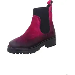 Lazamani Chelsea Boots Damen 31363433393836 Rot 39 EU - Wanderschuhe - Stilvolle Chelsea-Boots aus hochwertigem Veloursleder mit elastischem Einsatz für optimalen Tragekomfort und vielseitige Outfit-Kombinationen.