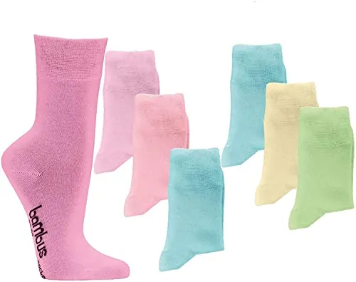 FussFreunde 6 Paar Paar Bambus Socken in Pastell Farben mit ANTILOCH-GARANTIE (as3, numeric, numeric_39, numeric_42, regular, regular, Pastell)