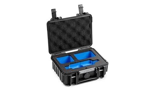 B&W Transportkoffer Outdoor für Insta360 X3 - Type 500 Schwarz - Schutzgehäuse für Actionkameras, wasserdicht nach IP67, staubdicht und bruchsicher - ideal für den sicheren Transport deiner Insta360 X3 und Zubehör bei jedem Abenteuer.