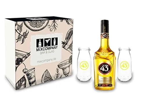 Licor 43 Set/Geschenkset - Licor 43 0,7l 700ml (31% Vol) + 2x Gläser Likör Liquor 43er