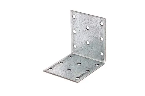 Alberts 50x Winkelverbinder - Hochwertige Lochplattenwinkel - Winkel & Holzverbinder, 60x60x50mm, verzinkt für hohe Stabilität und Langlebigkeit, ideal für sichere Verbindungen in Bauprojekten.
