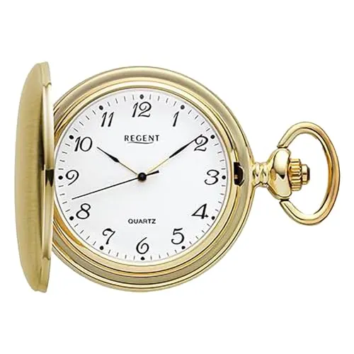 Regent Herren Taschenuhr Savonnette 47 MM Quarz von Regent