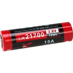 Klarus 21GT-50 21700 Li-Ion Akku 5000mAh - Standard-Akku mit hoher Kapazität von 5000mAh, ideal für spezielle Taschenlampen. Sicher und langlebig dank integrierter Schutzschaltung.