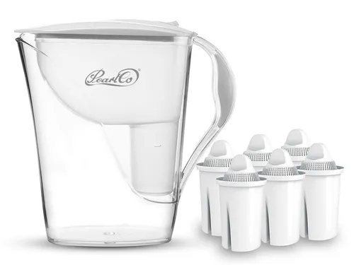 PearlCo Wasserfilter Fashion Weiß mit 6 Filterkartuschen
