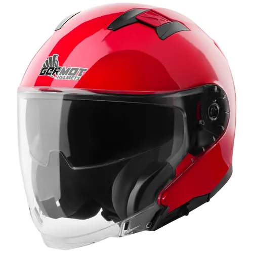 Germot GM 670 Jethelm XS mit Visier und Sonnenblende - Motorradhelm für alle Jahreszeiten, kratzfestes Visier, optimale Belüftung und inkl. Aufbewahrungstasche – ideal für ATV/Quad und Onroad.