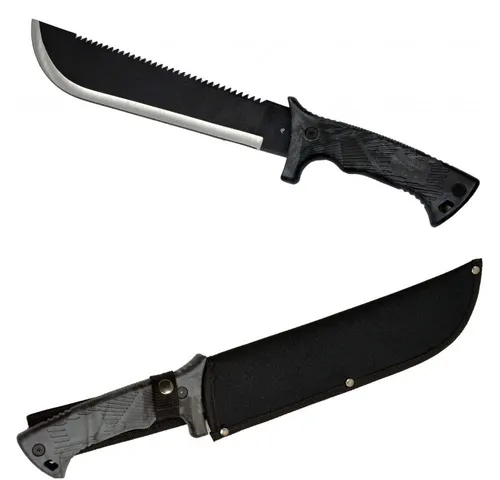 Machete Jungle Sägezahnung - Perfektes Buschmesser für Outdoor-Abenteuer - Taschenmesser: Hochwertige Machete mit Sägezahnung, ideal für Camping und Outdoor-Aktivitäten.
