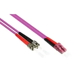 kabelmeister® Patchkabel LWL Duplex OM4 (Multimode, 50/125) LC/ST, 5m