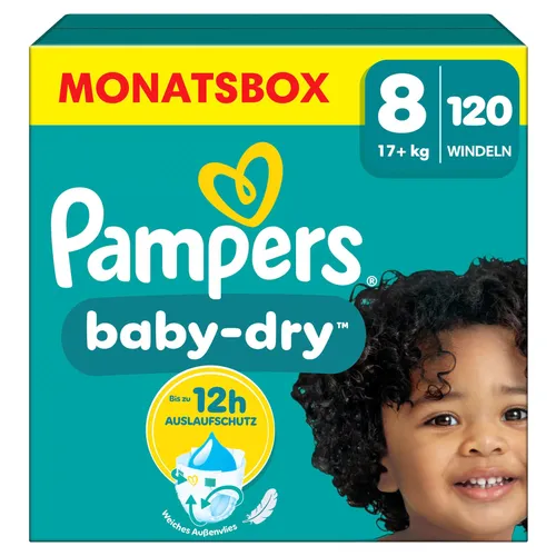 Pampers Baby-Dry Größe 8, 120 Windeln von Pampers