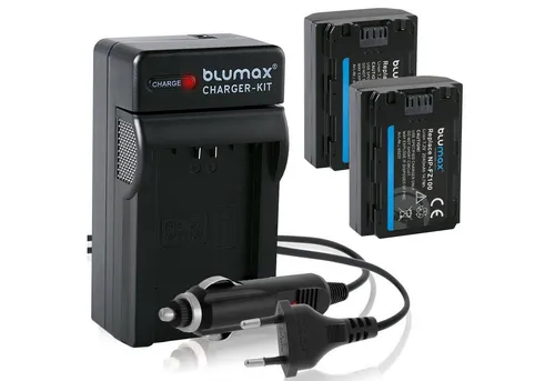 Blumax Set mit Lader für Sony NP-FZ100 – 2 Akkus und Ladegerät - Das Blumax Set enthält zwei leistungsstarke Akkus und ein Ladegerät für Sony Kameras. Ideal für Fotografie-Enthusiasten, um jederzeit für Energie zu sorgen. Hohe Kapazität von 2040mAh für langanhaltende Nutzung.