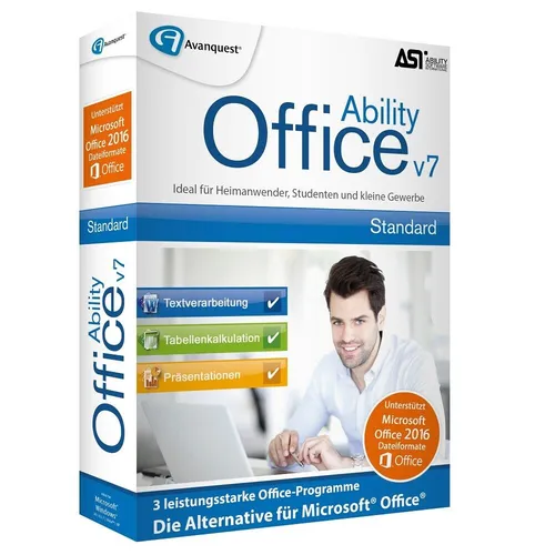 AvanQuest Ability Office 7 DEUTSCH - 2-PC - Die Office-Alternative #Box