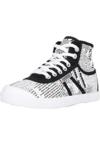 Kawasaki Unisex Canvas boot News paper 1002 White 40 von Kawasaki