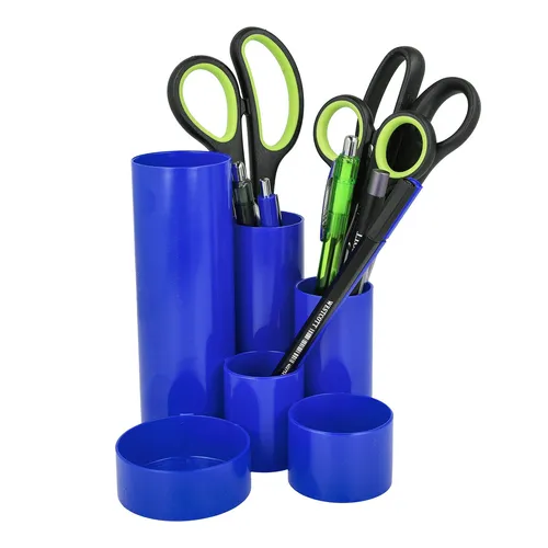 Stiftehalter Blau Moderner Schreibtisch Utensilien Organizer Büro Schule Uni