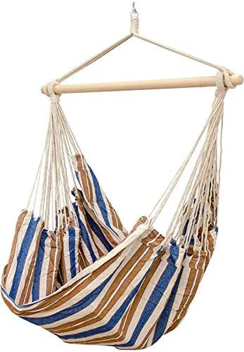 eyepower XL Hängesessel - Großer Hängestuhl für 2 Personen - Hängesessel aus 100% Baumwolle, ideal für Innen und Außen. Belastbar bis 150 kg, perfekt für Garten, Balkon oder Terrasse. Entspannen Sie stilvoll im gemütlichen Boho Stil!