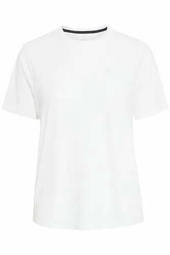 NORTH BEND NBTaga Damen sportliches T-Shirt atmungsaktiv und komfortabel mit Rundhalsausschnitt, Größe:44, Farbe:White (1002)