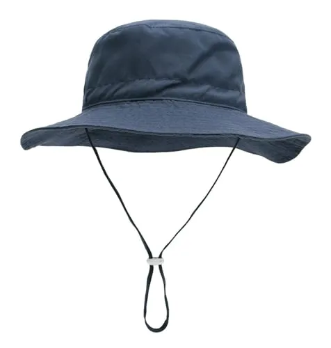axy Sonnenhut mit Breiter Krempe für Kinder Jungen Mädchen Kleinkind Baby Unisex Sonnenschutz Kindermütze Sommerhut Hut Mütze Flapper Schirmmütze (2-6 Jahre,Navyblau)