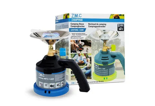 ZMC Gaskocher Tragbare Gaskocher Campingkocher mit Griff + Gaskartuschen 190g, (Kartuschenkocher Geeignet für Camping, Indoor, Indoor/Outdoor, Outdoor, Wandern), 1,2KW Leistung: 900 C Stechkartusche Kohleanzünder Herd Kochfeld