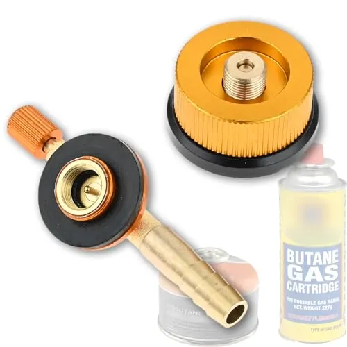 Hicello Campingkocher Gas-Kraftstoffkanister-Adapter-Set, 2 Stück