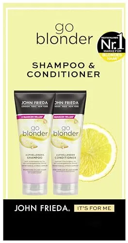 John Frieda Go Blonder Set - Shampoo, 250ml & Conditioner, 250ml - Haartyp: blond, blondiert - Hellt stufenweise auf