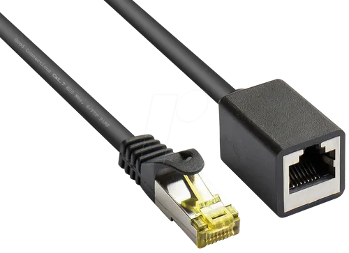 GC 8070VR-020S - Patchkabel-Verlängerung, Cat.7, schwarz, 2 m