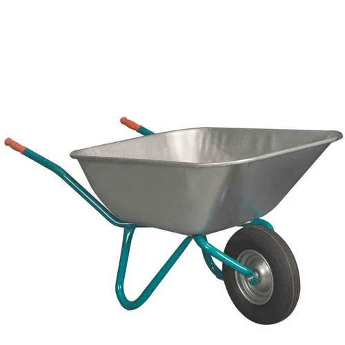 Mefro 11140 Bully Schubkarre 140 Liter - Robuste Schubkarre mit doppeltem Boden für erhöhte Stabilität, ideal für Gartenarbeiten und Bauprojekte.