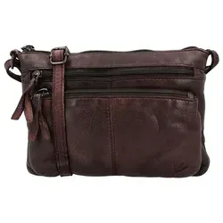 HIDE & STITCHES Leder-Schultertasche in Braun