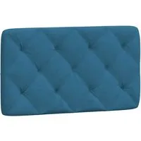 vidaXL Kissen für Kopfteil, Wandpolster Bettkopfteil, Blau 80cm Samt - Kopfenden mit elegantem Design, das Komfort und Stil vereint. Der weiche Samt bietet hervorragende Rückenunterstützung und ist ideal für entspannte Fernsehmomente im Bett.