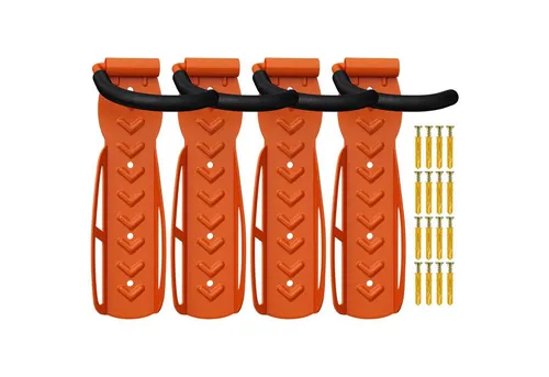 Wellgro Fahrradhalter 4 x Wand Fahrradhalter in orange von Wellgro