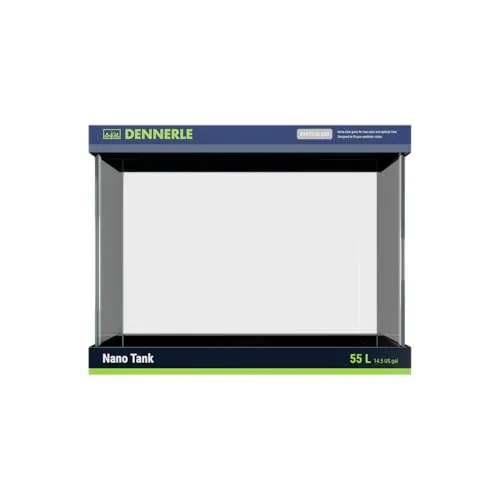 Dennerle Nano Tank White Glass 55L - Aquascaping Aquarium - Elegantes Aquarium aus Weißglas mit abgerundeten Ecken, ideal für beeindruckende Aquascapes. Perfekte Maße: 45 x 36 x 34 cm, für kreative Aquaristik.
