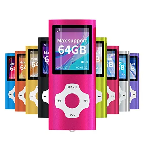 Mymahdi MP4 /MP3 beweglicher Spieler, Rosa mit 1.8 Zoll LCD-Schirm und Memory Einbauschlitz, maximale Unterstützung 128GB Memory TF Karte