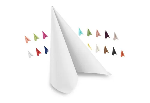 Hypafol Papierserviette Airlaid Serviette farbig 50 Stück in weiß von Hypafol