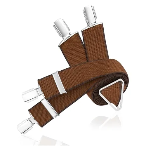 LINDENMANN Herren Hosenträger cognac X-Form, elastisch & längenverstellbar - Hochwertige Hosenträger für Herren in cognac, gefertigt in Deutschland. Mit stabilen Clips und elastischem Material bieten sie optimalen Halt und Komfort für jeden Anlass.