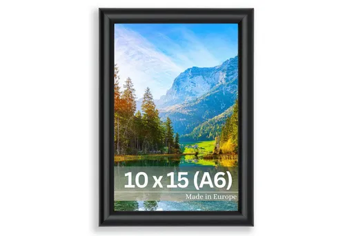 Victor (Zenith) Bilderrahmen David, Bilderrahmen Schwarz 10x15 cm (A6), Bilderrahmen Art Deco