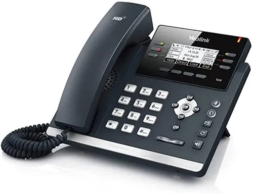 Yealink SIP-T41P PoE IP VoIP  silber / schwarz, schnurgebunden Telefon