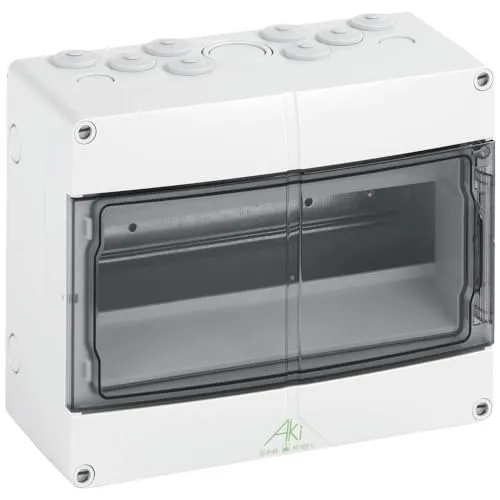 Spelsberg AKI 12 Kleinverteiler - 12-fach Kleinverteiler mit IP65 Schutzart, ideal für anspruchsvolle Installationen im Innen- und Außenbereich.