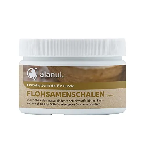 Produktbild alanui Flohsamenschalen ganz für Hunde, 100 g Dose