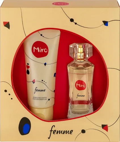 Miro Femme Duftset 1 Stk - Parfum Set Damen mit einer einzigartigen Duftkomposition, die Selbstbewusstsein und Sinnlichkeit ausstrahlt. Erleben Sie die harmonische Verschmelzung von fruchtigen und floralen Noten für einen unvergesslichen Auftritt.