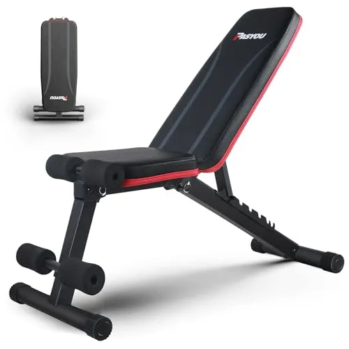 PASYOU Hantelbank PA300 - Verstellbare 7-in-1 Multifunktions-Hantelbank, klappbar und ideal für Zuhause oder Fitnessstudio, max. 230 kg Belastung