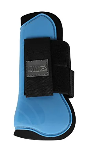 QHP Gamaschen Hartschalengamaschen Pferdeschutz 3 Verschiedene Größen 13 (Full, hellblau)