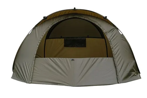 Fox Easy Shelter Karpfenzelt 240x145x122cm - Angelzelt mit integrierten Vordach für schnelles Aufbauen, Wassersäule 8000mm, leicht und kompakt für den mobilen Einsatz.