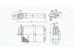 MAGNETI MARELLI Wärmetauscher, Innenraumheizung 350218520000 für ALFAROME/FIAT/LANCI
