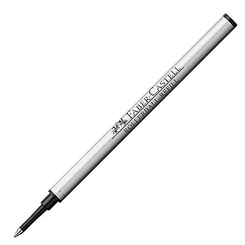 Faber Castell 570792 - Ersatzmine Tintenroller - Schreibutensilien, hochwertige Großraummine 0,5 mm mit Keramikspitze für ein gleichmäßiges und flüssiges Schreiben in tiefschwarzer Tinte auf Wasserbasis.