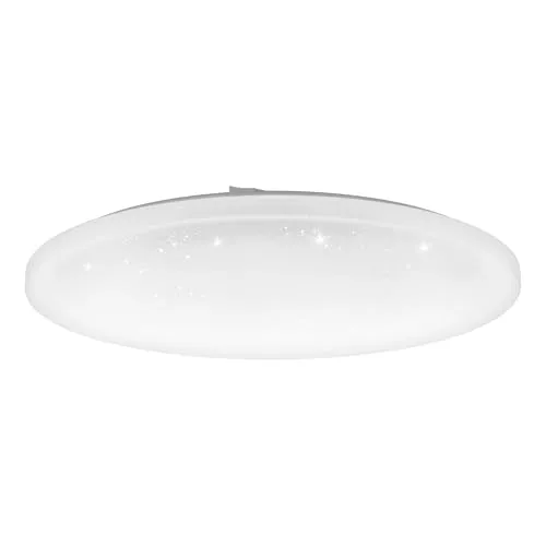 EGLO LED Deckenleuchte Frania-S - Energiesparende 1-flammige Deckenlampe mit Kristall-Effekt, ideal für Wohnzimmer, Küche und Flur. Breite Lichtstreuung und modernes Design in Ø 55 cm.