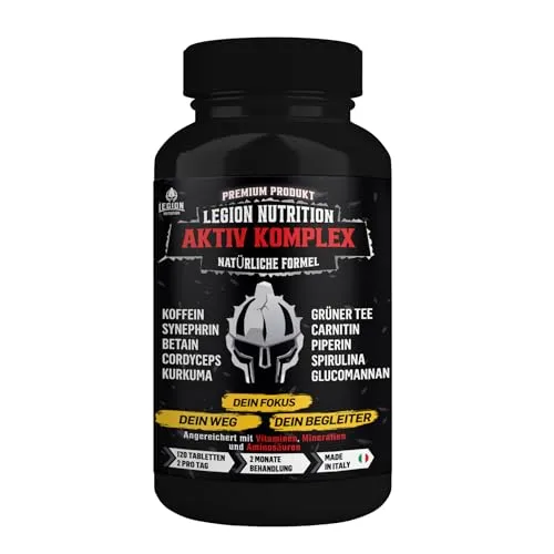 Legion Nutrition Nahrungsergänzungsmittel mit Caffein, Sinephrin, Glucomannan, Betain, Carnitin und Cordyceps. 120 Kapseln, Mit pflanzlichen Extrakten, Vitaminen und Mineralstoffen. Männer und Frauen