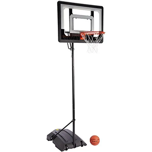 Sklz Pro Mini Hoop System Basketballkorb Schwarz 92-213 cm - Höhenverstellbarer Mini-Basketballkorb für drinnen und draußen, ideal für alle Altersgruppen. Robustes Design mit mobiler Basis, perfekt für Spielspaß überall.