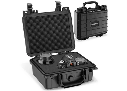 tectake® Kamerakoffer - Robuster Schutz für Ihre ActionCam - Zubehör für ActionCams: Wasserdichter, bruchsicherer Koffer mit 3 Schaumstoffeinlagen, ideal für extreme Wetterbedingungen und optimale Sicherheit Ihrer Kamera.