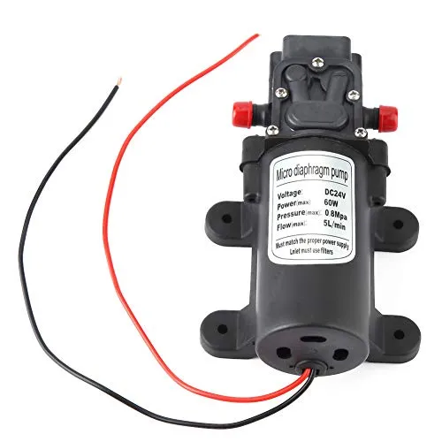 HA24-60 Mikromembranpumpe, Pumpe Membranpumpe Pumpe Membranpumpe 24V 60W Mini elektrische Wasserpumpe für RV Marine Boat Lawn 5L/m Durchfluss 50m Lift,Membranpumpe