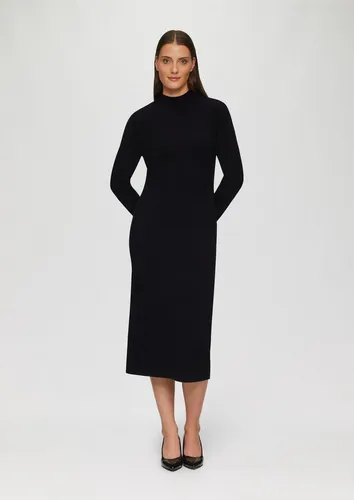 s.Oliver BLACK LABEL Strick-Kleid mit Stehkragen in schwarz von s.Oliver